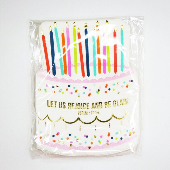 Birthday Cake Plates & Napkins set 16 plates, 20 napkins, Religious Faithworks - Picture 3 of 5